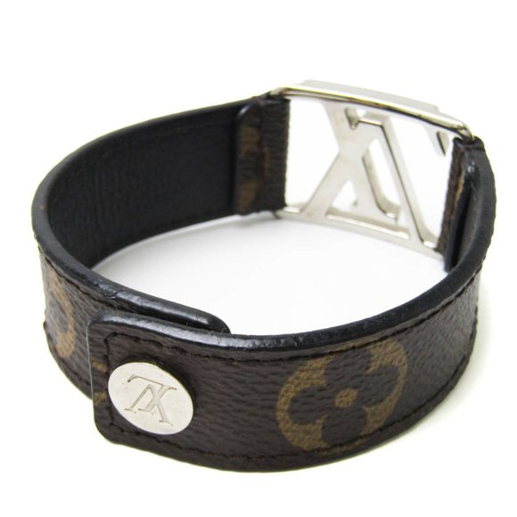 Louis Vuitton Hockenheim Bracelet M6141 Metal,Monogram Bangle Brown,Silver - Picture 2 of 12